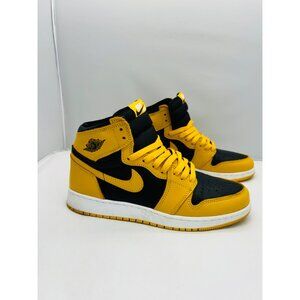 Nike Air Jordan 1 Retro High OG Pollen boys youth 7Y Black Yellow shoes 575441-7